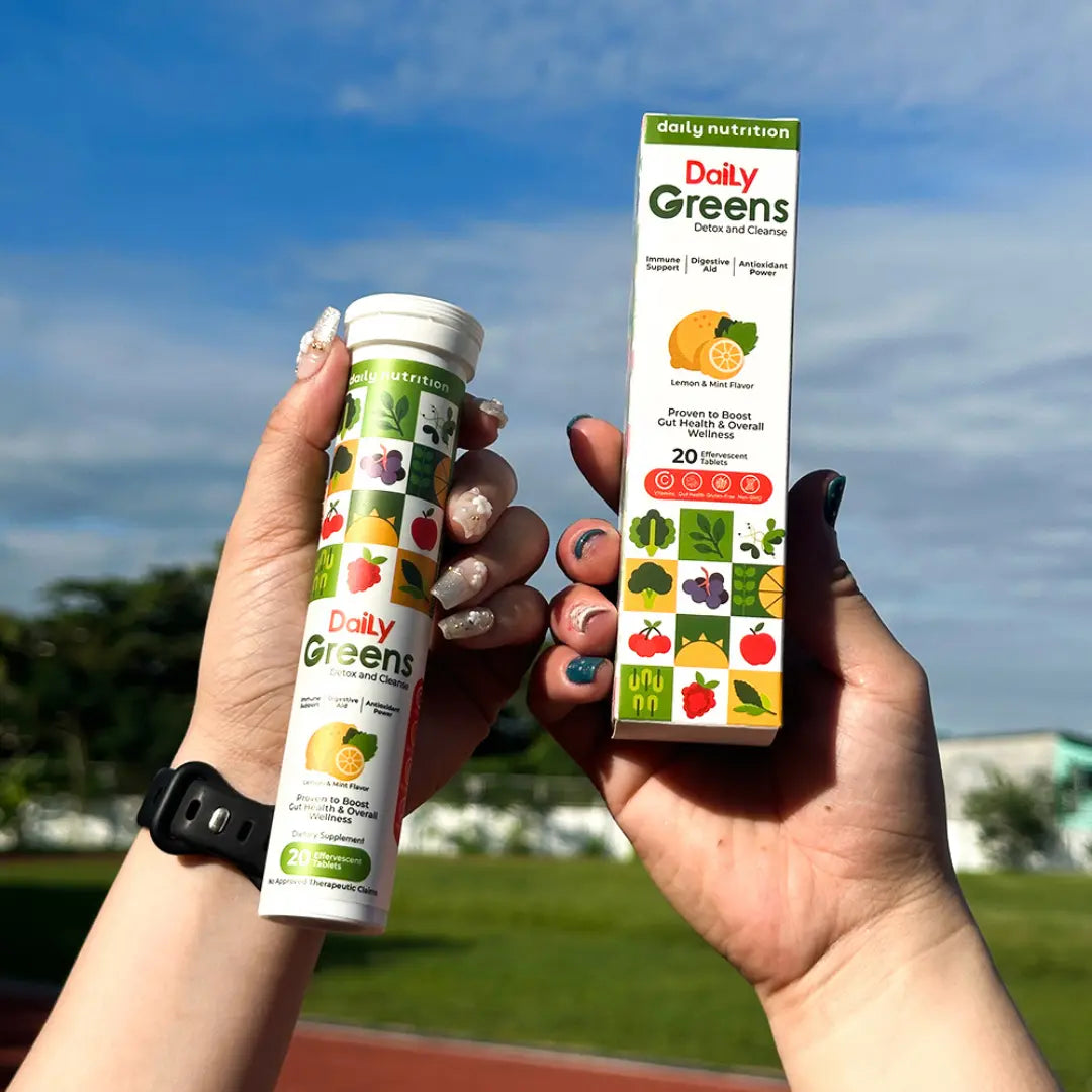 Daily Greens Detox & Cleanse – Detox Naturally with Superfood-Packed Effervescent Tablets (20 Tabs)